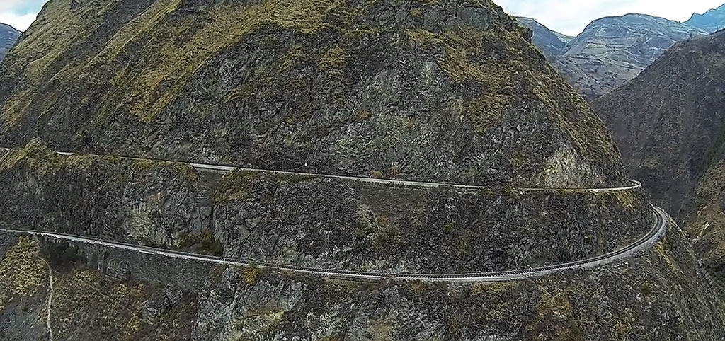 Vías del tren en la Nariz del Diablo